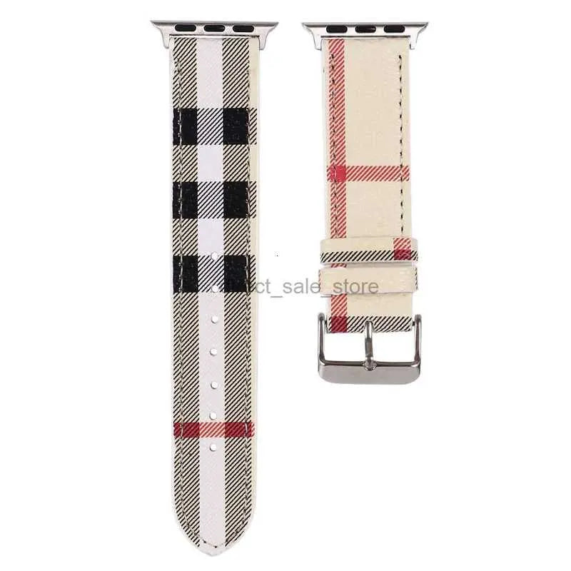 Luxury Apple Watch Band 38 40 41 42 44 45 46MM 49 Mm Flower Leather Watchs Strap Wristband for Iwatch Ultra 9 8 7 6 5 4 3 2 1 SE Designer Apple Watchband