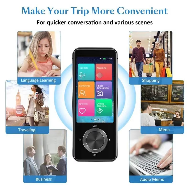 M9 Language Translator Device 107 National Languages Intelligent Translator Real-Time Voice, Recording, Text Translation Device