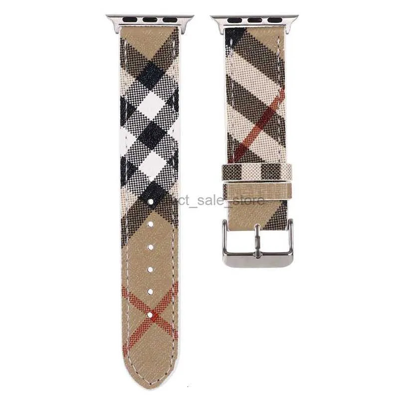 Luxury Apple Watch Band 38 40 41 42 44 45 46MM 49 Mm Flower Leather Watchs Strap Wristband for Iwatch Ultra 9 8 7 6 5 4 3 2 1 SE Designer Apple Watchband