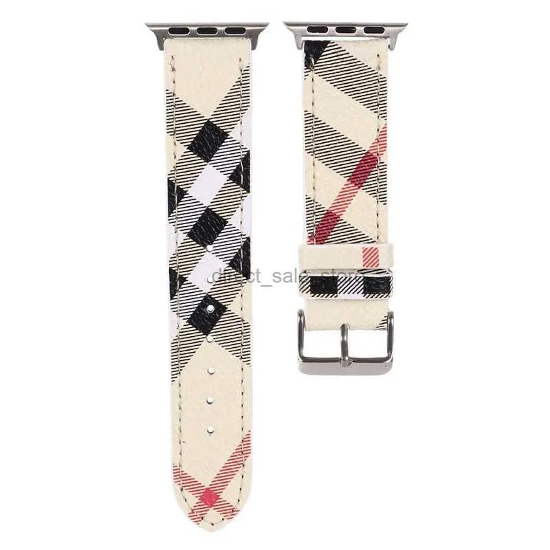 Luxury Apple Watch Band 38 40 41 42 44 45 46MM 49 Mm Flower Leather Watchs Strap Wristband for Iwatch Ultra 9 8 7 6 5 4 3 2 1 SE Designer Apple Watchband