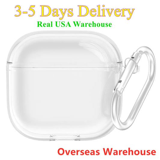 Pro2S USA Stock Pods 2 3 4 4S Earphones Accessories Transparent Cute Protective Headphone Cover Pro 2 3 2Nd TPU Shockproof Case Earbuds Cover