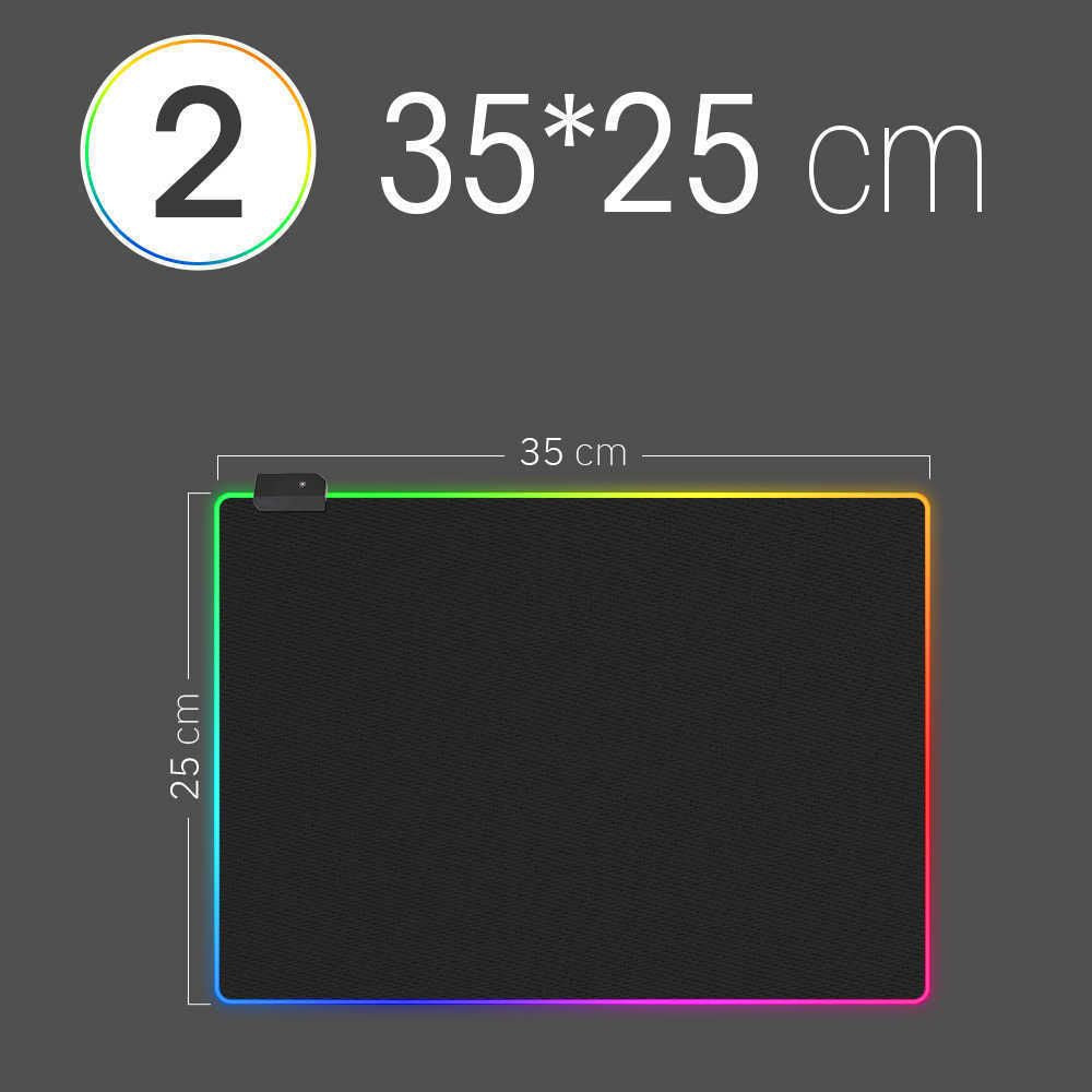 Mouse Pads Wrist Rests LED Light Mousepad RGB Keyboard Cover Desk-Mat Colorful Surface Mouse Pad Waterproof Multi-Size World Computer Gamer CS Dota W221011