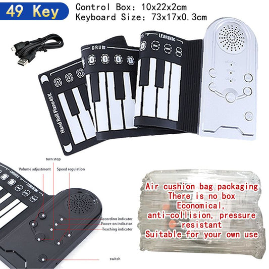 Baby Music Sound Toys Electronic Hand Roll Piano 49 61 88 Key Beginner Keyboard Instruments Kids Learning Toys for Children Boys Musical Girls Music 230629