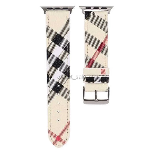 Luxury Apple Watch Band 38 40 41 42 44 45 46MM 49 Mm Flower Leather Watchs Strap Wristband for Iwatch Ultra 9 8 7 6 5 4 3 2 1 SE Designer Apple Watchband
