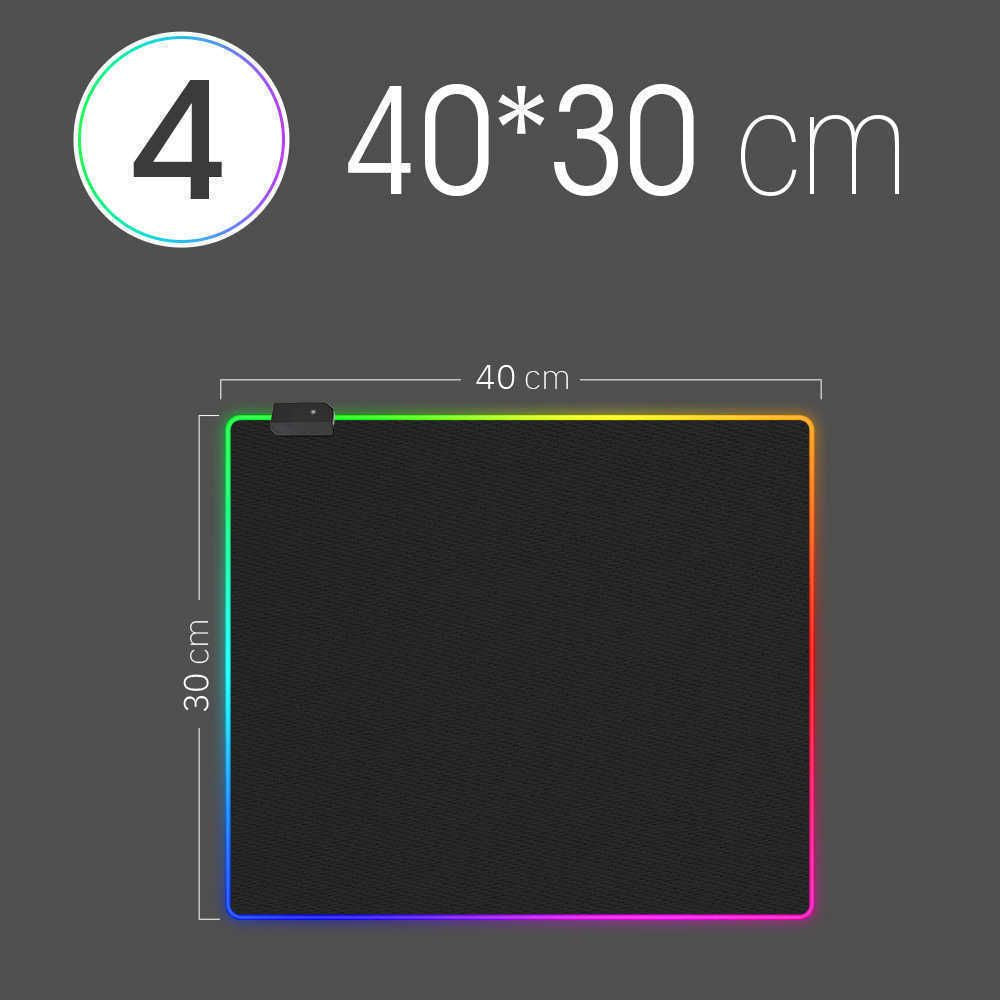 Mouse Pads Wrist Rests LED Light Mousepad RGB Keyboard Cover Desk-Mat Colorful Surface Mouse Pad Waterproof Multi-Size World Computer Gamer CS Dota W221011